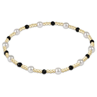 Extends Pearl Sincerity Pattern 4mm - Faceted Onyx