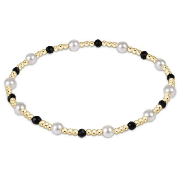Extends Pearl Sincerity Pattern 4mm - Faceted Onyx