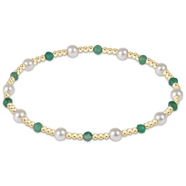 Extends Pearl Sincerity Pattern 4mm - Green Onyx