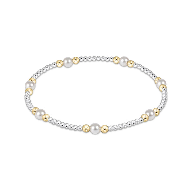 Classic Mixed Metal Pearl Purpose 4mm