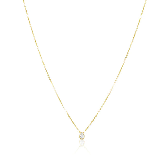 Ines Raindrop Necklace - Clear