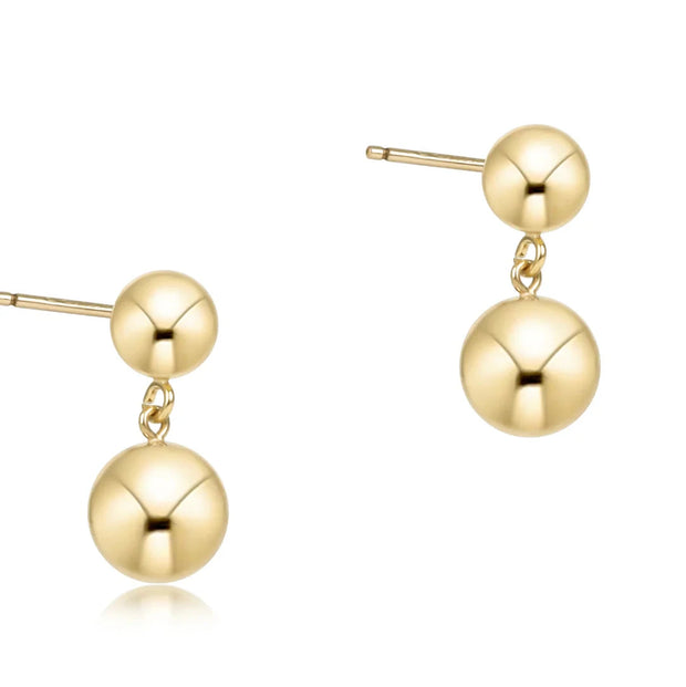 Classic 8mm Ball Drop Stud - Gold