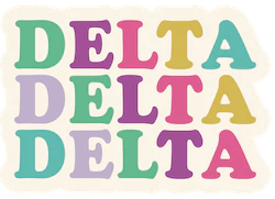 Delta Delta Delta Decal