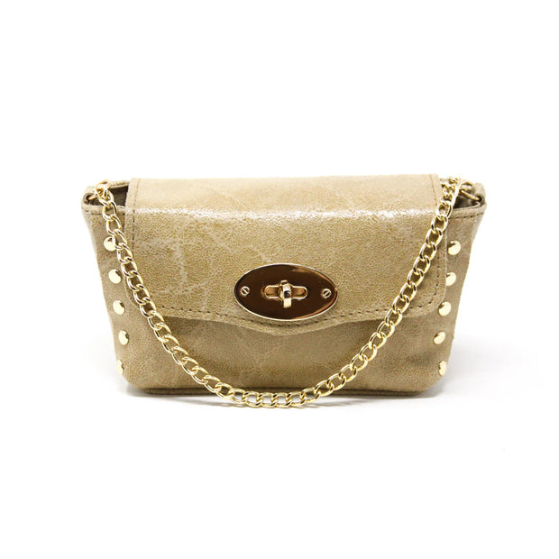 Kyra Leather Purse - Beige