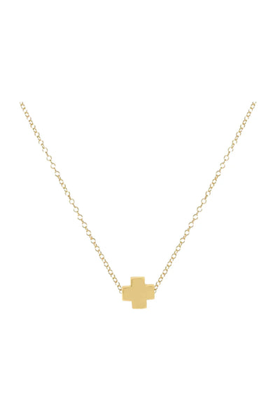 16" Necklace Gold - Signature Cross