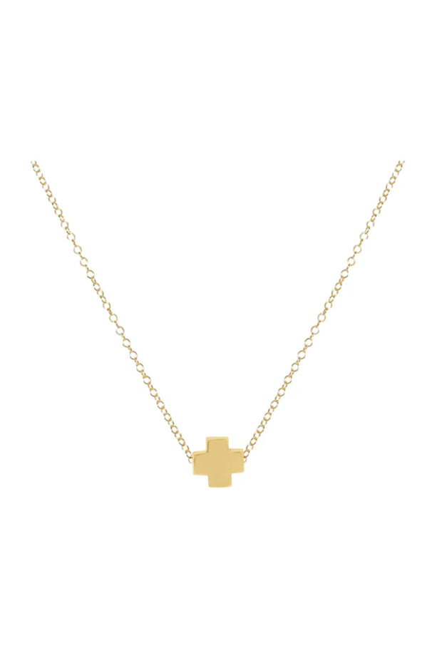 16" Necklace Gold - Signature Cross