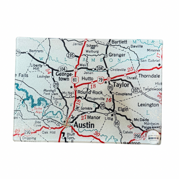 Round Rock Map Cutting Board
