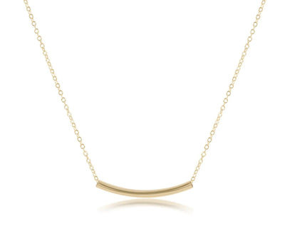 16" Bliss Bar Small Gold Necklace