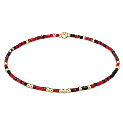 Gameday Hope Unwritten Bracelet - Bright Red and Onyx
