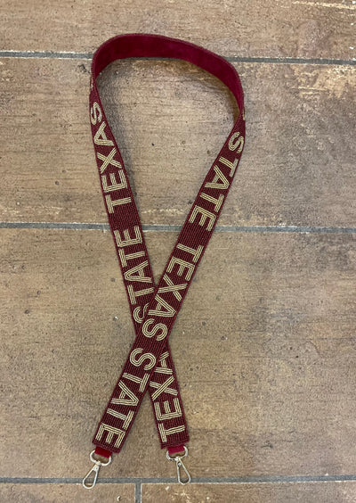 Texas State Beaded Purse Strap