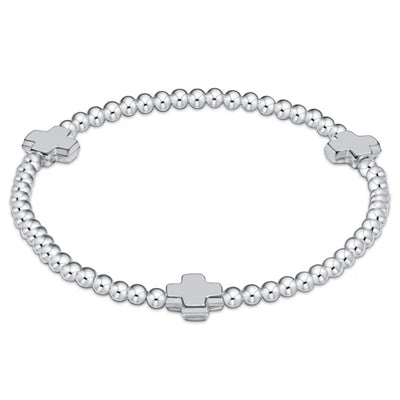 Signature Cross Silver 3mm Bracelet