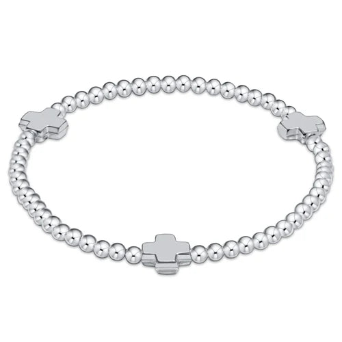 Signature Cross Silver 3mm Bracelet