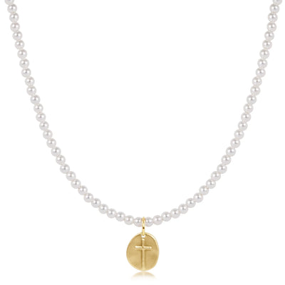 Choker Classic Pearl 3mm - Inspire Small Gold Charm