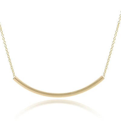16" Gold Bliss Bar Smooth Necklace
