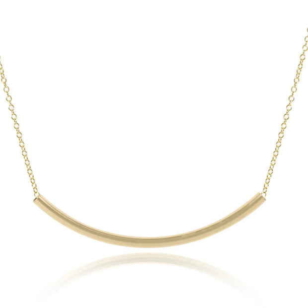 16" Gold Bliss Bar Smooth Necklace