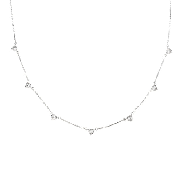 Silver Triangle Drop Necklace