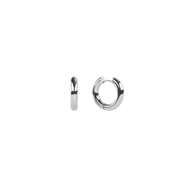 Silver Chunky Mini Hoops