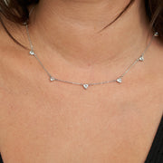 Silver Triangle Drop Necklace