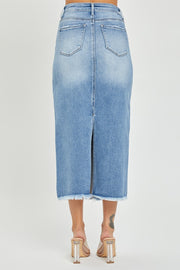 Jensen High Rise Long Denim Skirt