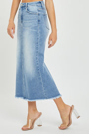 Jensen High Rise Long Denim Skirt