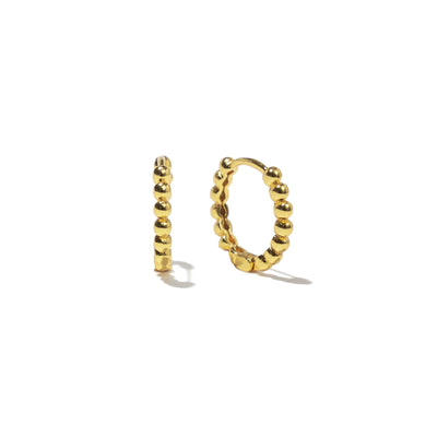 Dainty Beaded Hoops