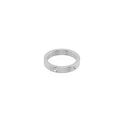 Silver Diamond Band Ring