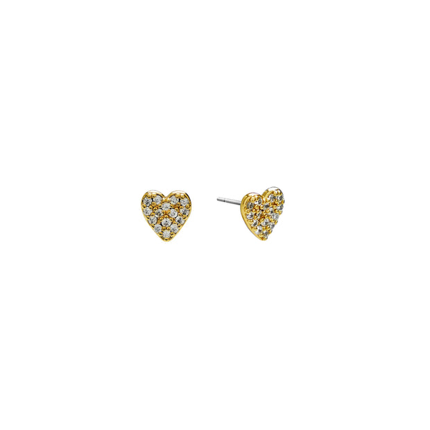 Dainty Diamond Heart Studs