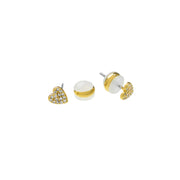 Dainty Diamond Heart Studs