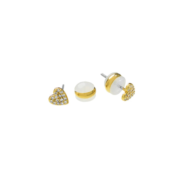 Dainty Diamond Heart Studs