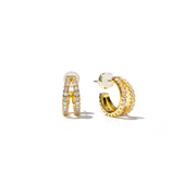 Pave Shine Double Hoops