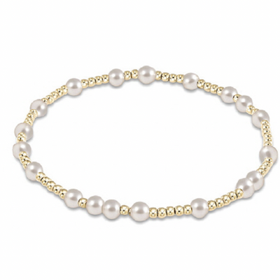 Hope Unwritten 4mm Bead Bracelet - Pearl