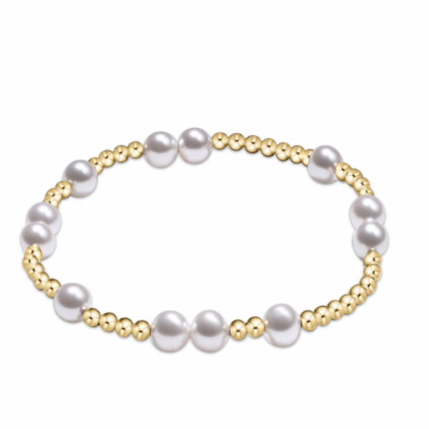 Hope Unwritten 6mm Bead Bracelet - Pearl