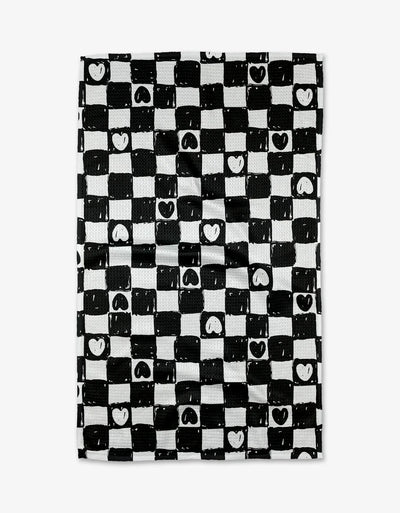 Tea Towel - Checkered Hearts