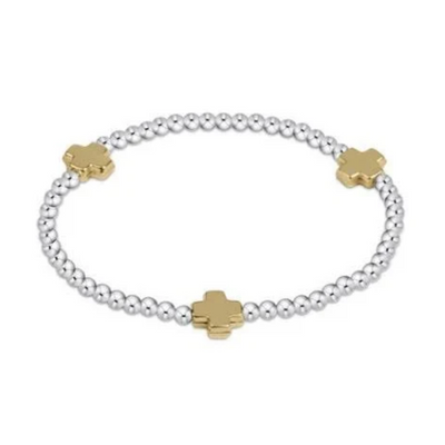 Extends Signature Cross Mixed 3mm Bracelet