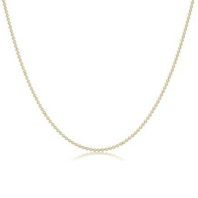 17" Choker Classic Beaded Chain Gold