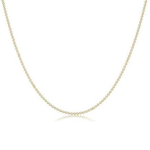 17" Choker Classic Beaded Chain Gold