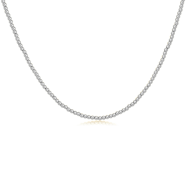 15" Classic Sterling 2mm Bead Necklace