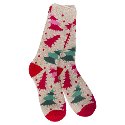 Cozy Crew Socks - Pine Trees
