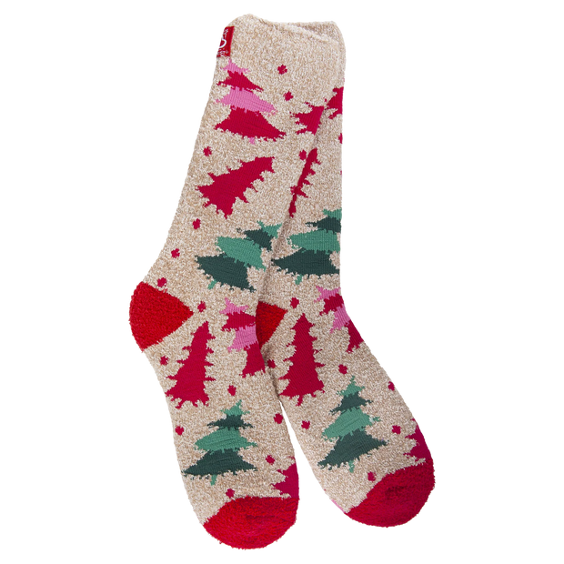 Cozy Crew Socks - Pine Trees