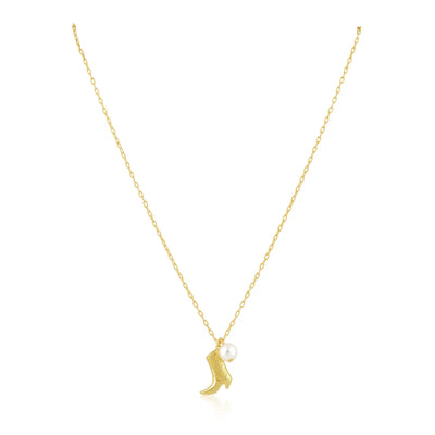 Boot N' Pearl Neckace
