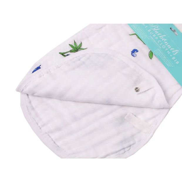 Baby Burp Cloth & Bib Combo - Bluebonnets