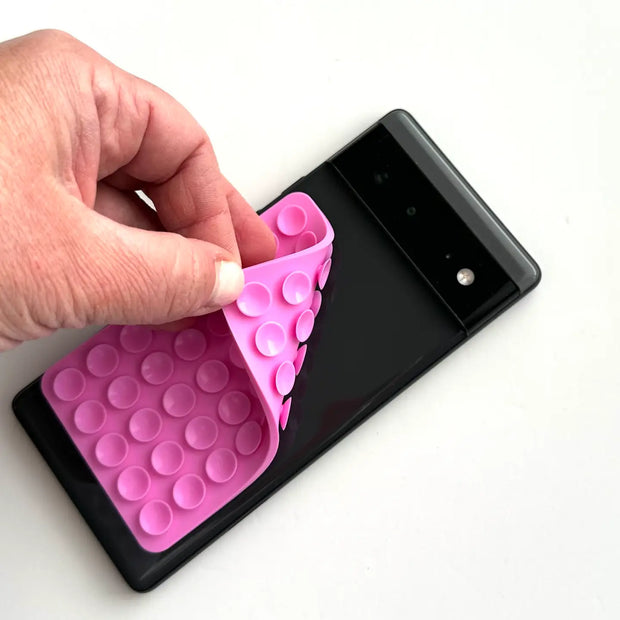 Phone Sticky Grip 2 Sided Silicone Suction Pad - Pink