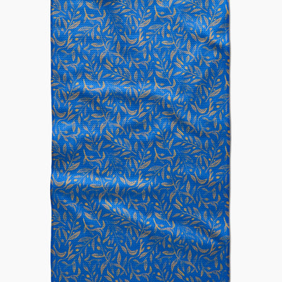 Tea Towel - Hanukkah Leaves Gold