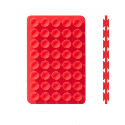 Phone Sticky Grip 2 Sided Silicone Suction Pad - Red