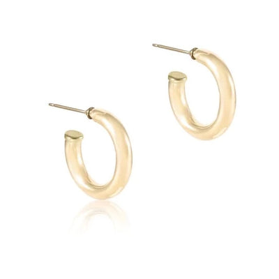 Round Gold 1" Hoop - 4mm smooth