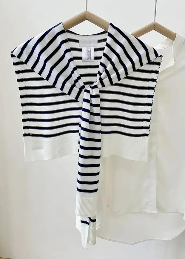 Michelle Shawl - Navy Striped