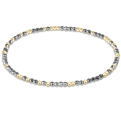 Extends Hope Unwritten Bright Silver Faceted Hematite 2mm
