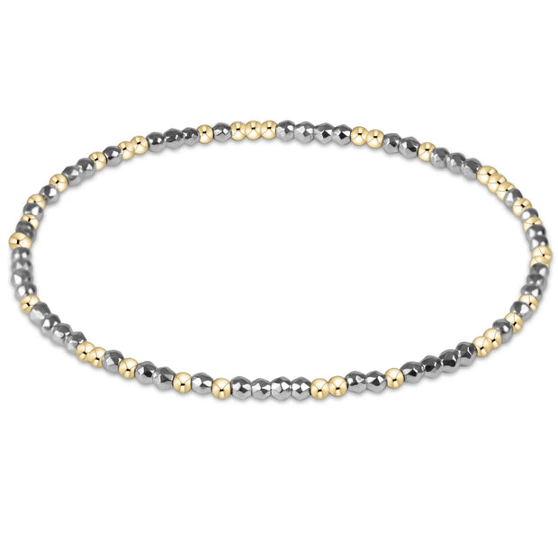 Extends Hope Unwritten Bright Silver Faceted Hematite 2mm