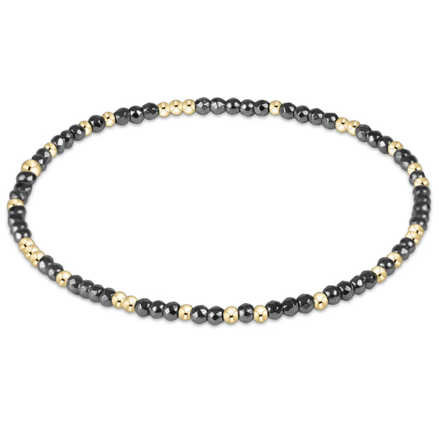 Extends Hope Unwritten Silver Faceted Hematite 2mm