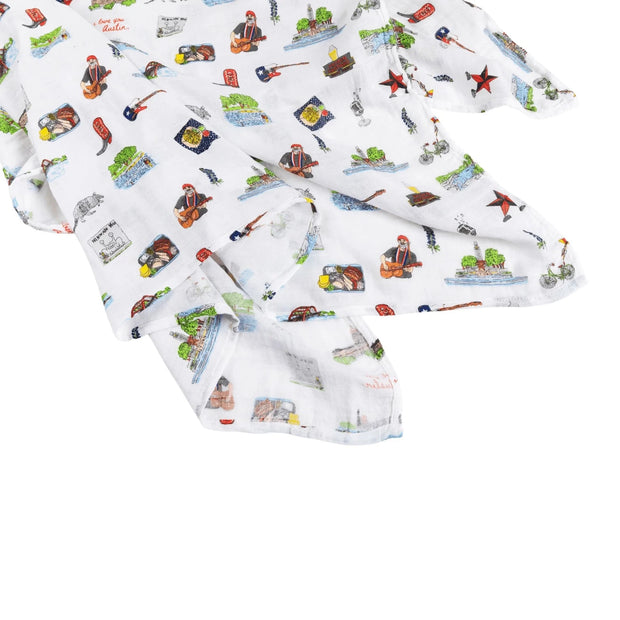 Muslin Swaddle Blanket - Austin,Texas Baby